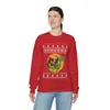 Bigfoot Santa Jesus Riding On A Dinosaur Ugly Christmas Sweatshirt For Women