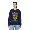 Bigfoot Santa Jesus Riding On A Dinosaur Ugly Christmas Sweatshirt For Women