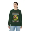 Bigfoot Santa Jesus Riding On A Dinosaur Ugly Christmas Sweatshirt For Women