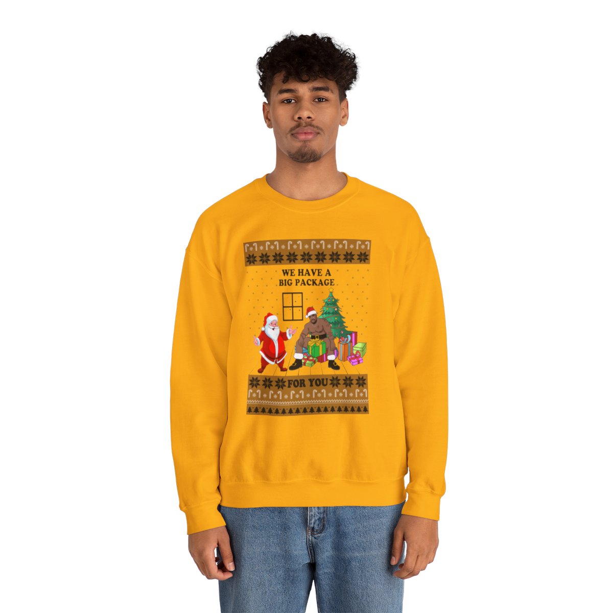 We Have a Big Package Meme Barry Wood Santa Ugly Xmas Sweatshirt