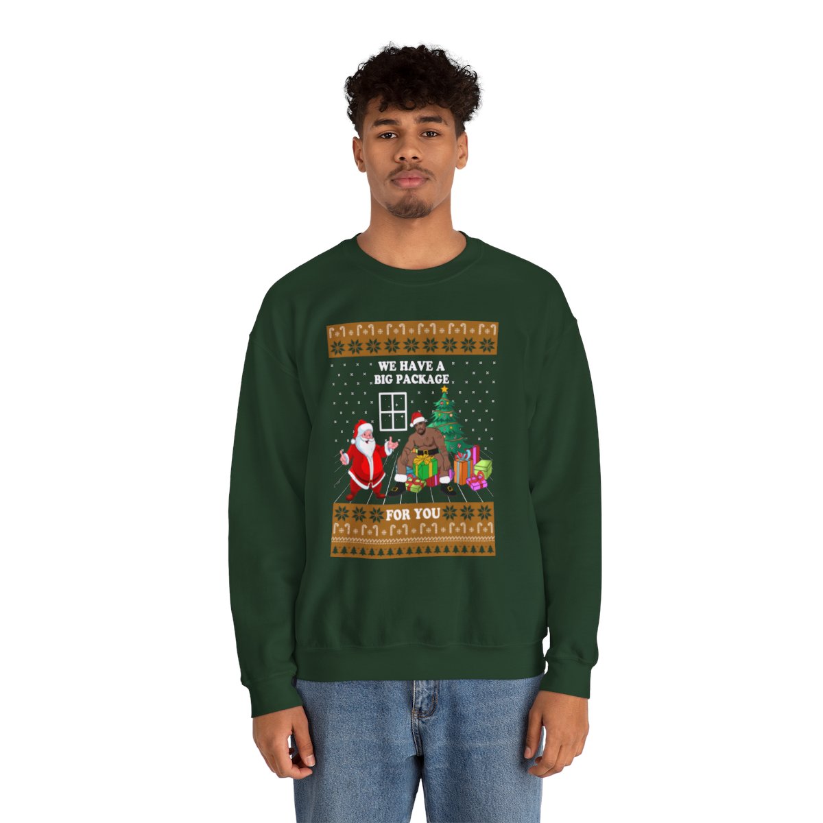 We Have a Big Package Meme Barry Wood Santa Ugly Xmas Sweatshirt