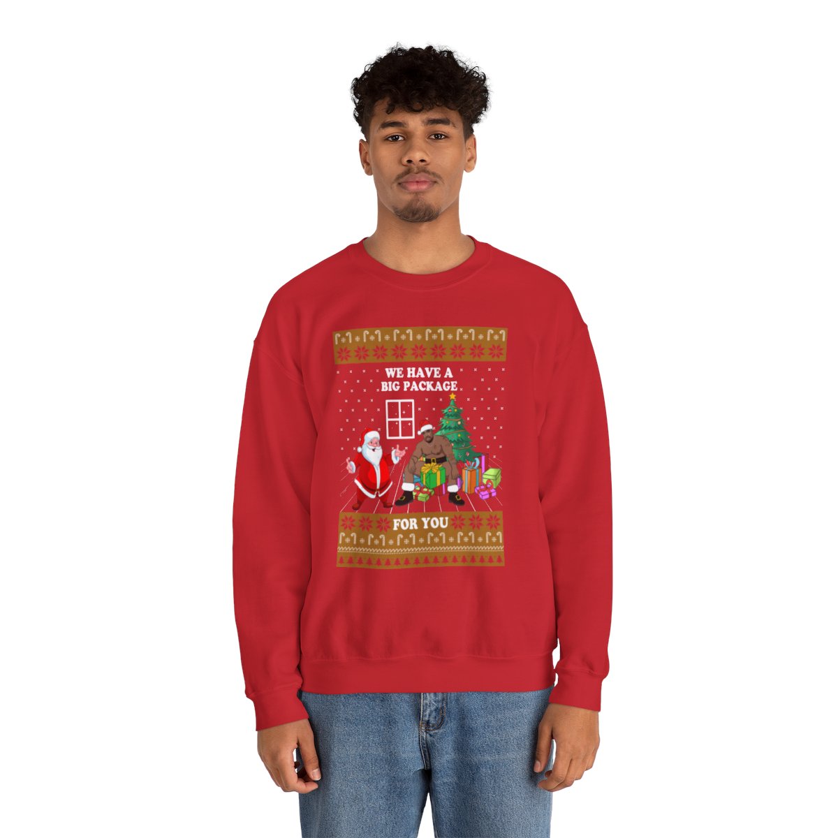 We Have a Big Package Meme Barry Wood Santa Ugly Xmas Sweatshirt
