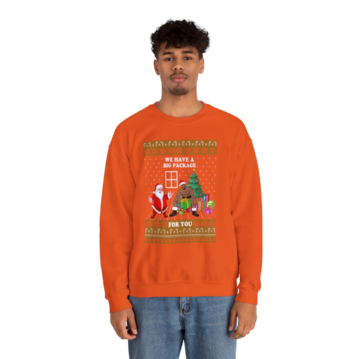We Have a Big Package Meme Barry Wood Santa Ugly Xmas Sweatshirt