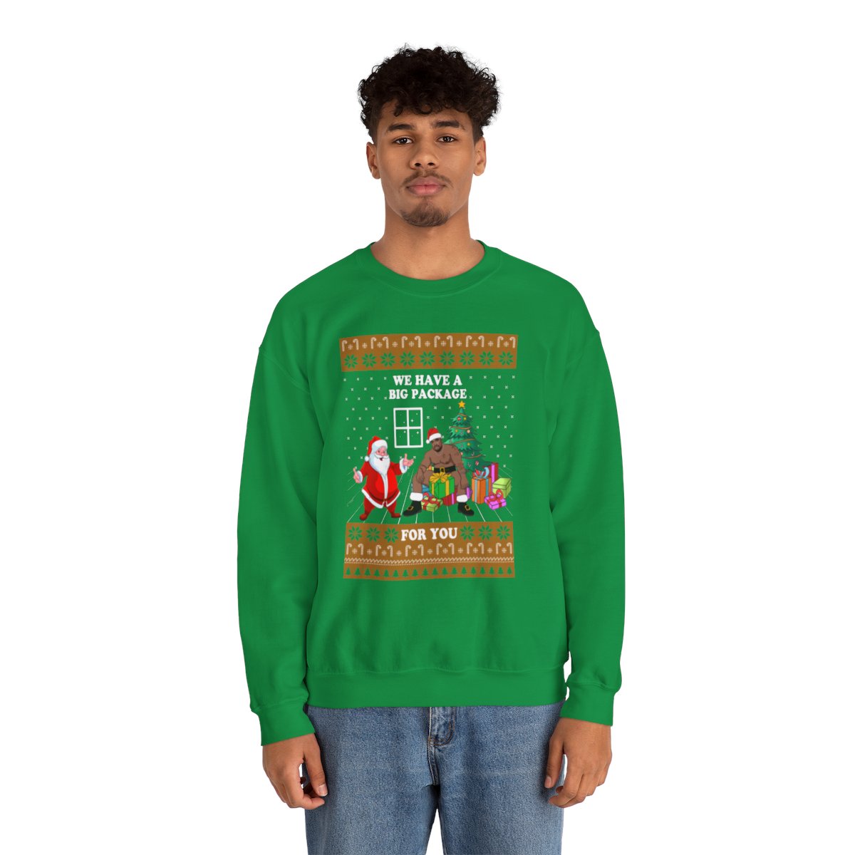 We Have a Big Package Meme Barry Wood Santa Ugly Xmas Sweatshirt