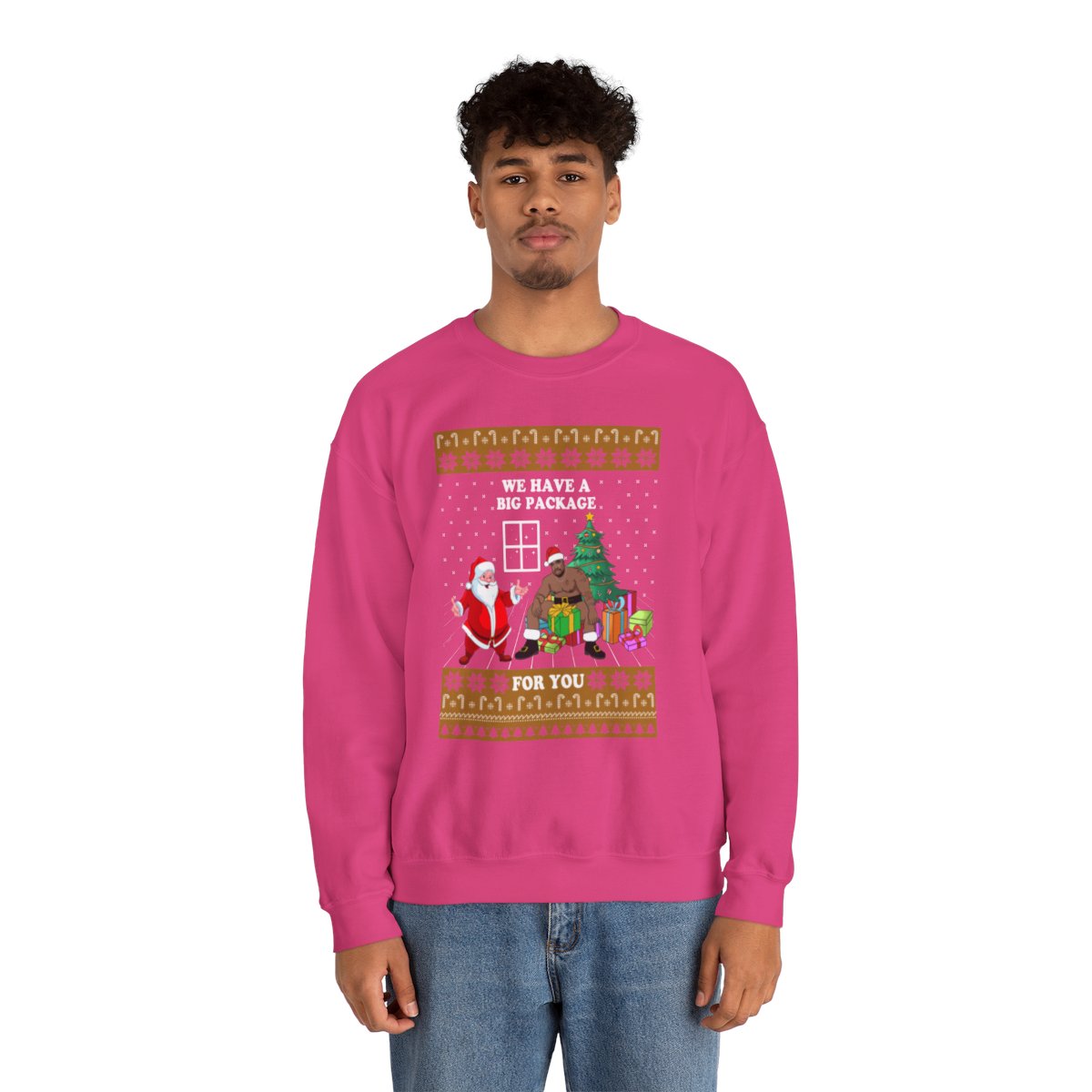 We Have a Big Package Meme Barry Wood Santa Ugly Xmas Sweatshirt
