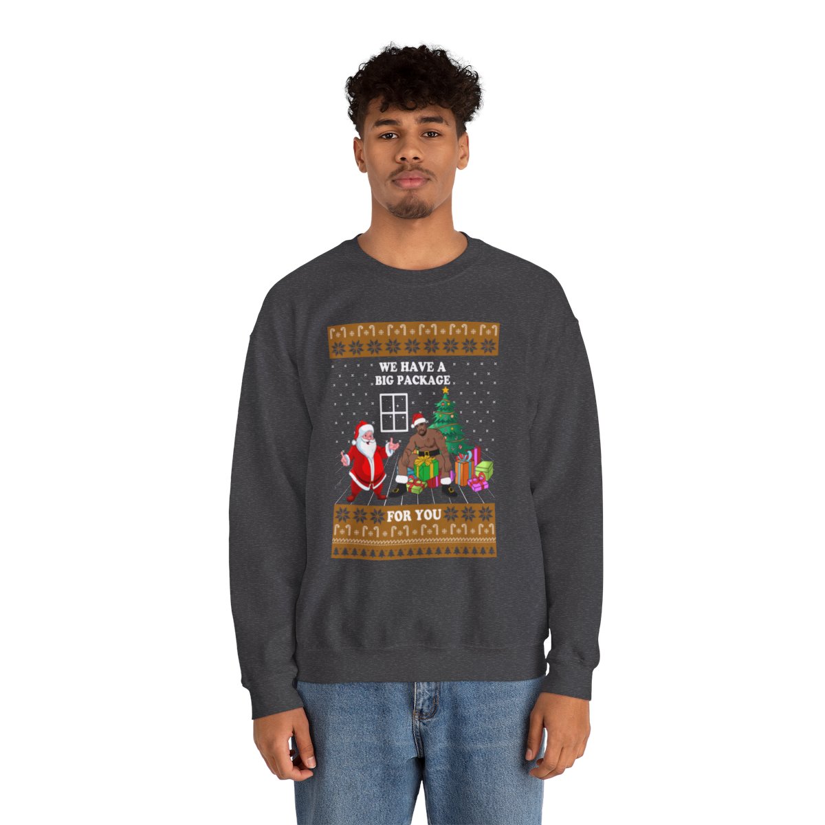 We Have a Big Package Meme Barry Wood Santa Ugly Xmas Sweatshirt