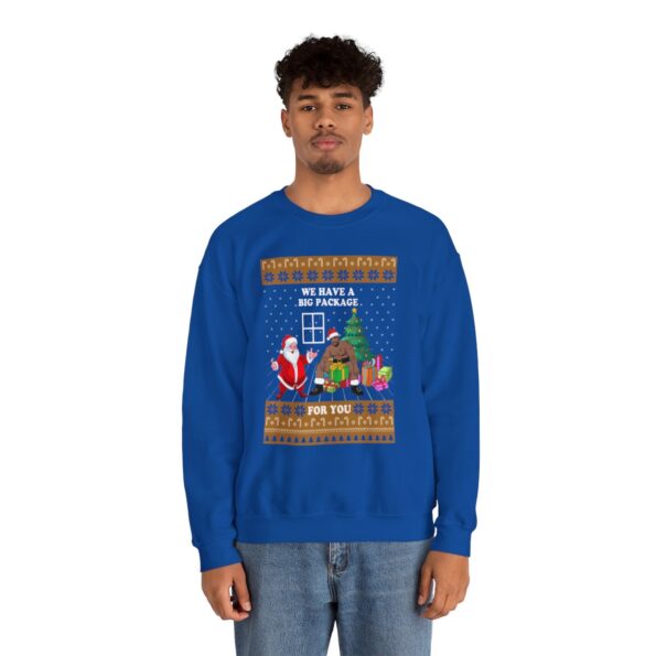 We Have a Big Package Meme Barry Wood Santa Ugly Xmas Sweatshirt