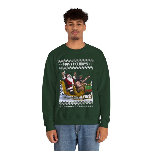 Happy Holidays Santa Jesus Christmas Sweatshirt For Men