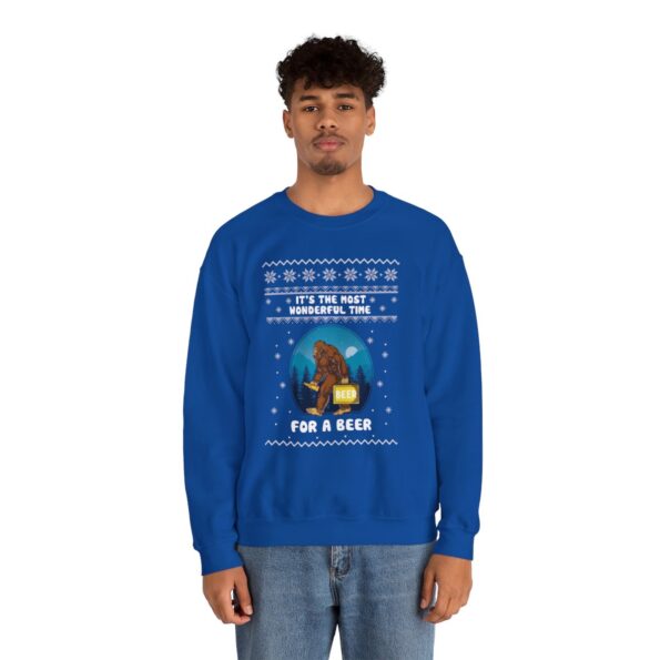 Its The Most Wonderful Time For A Beer Bigfoot Ugly Xmas Sweatshirt