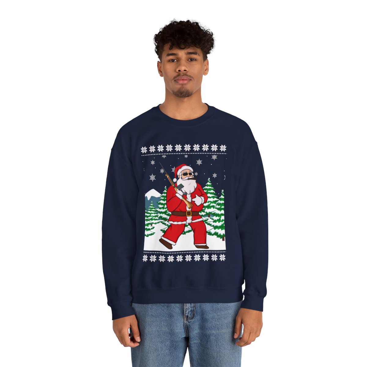 Hunting Santa Christmas Sweatshirt For Men