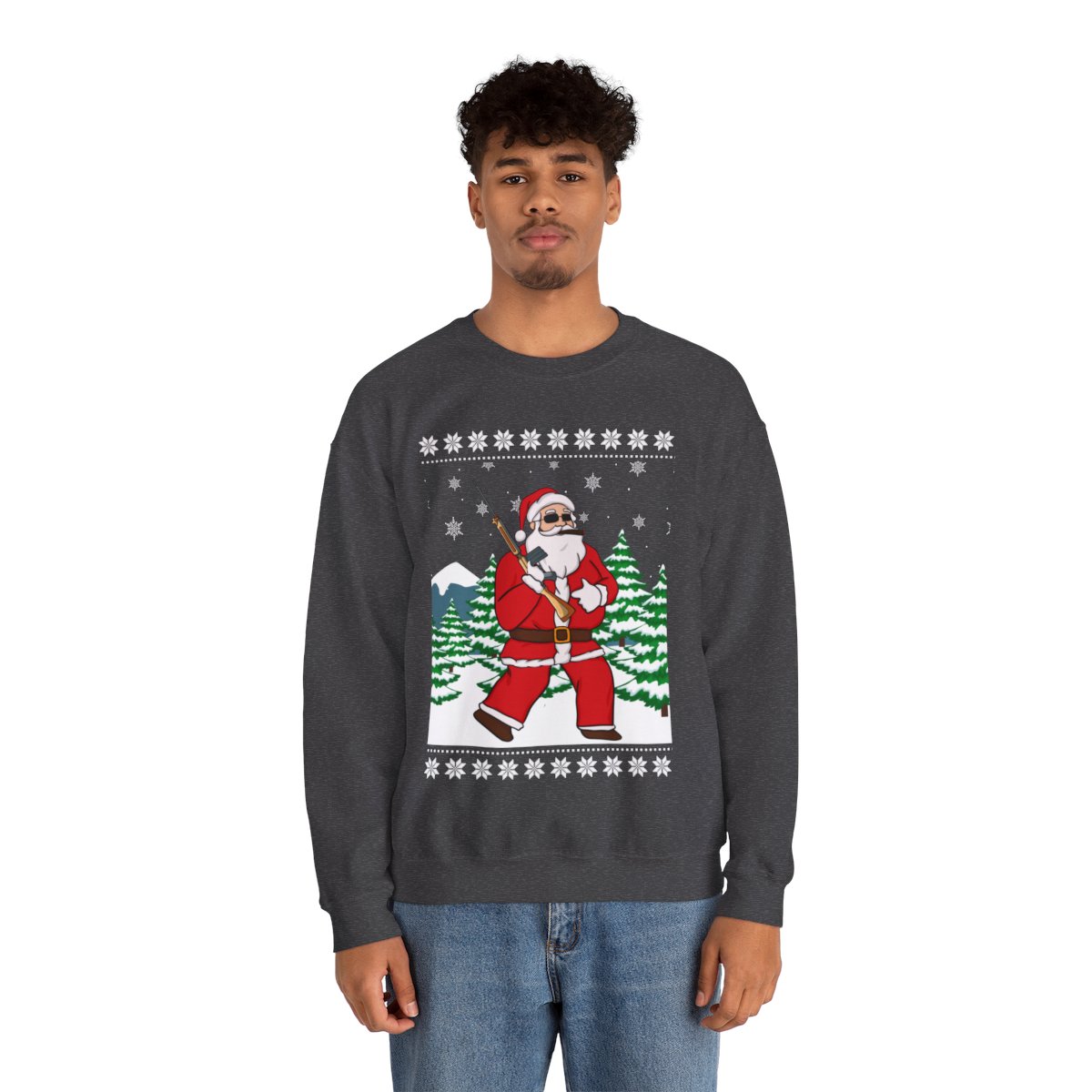 Hunting Santa Christmas Sweatshirt For Men