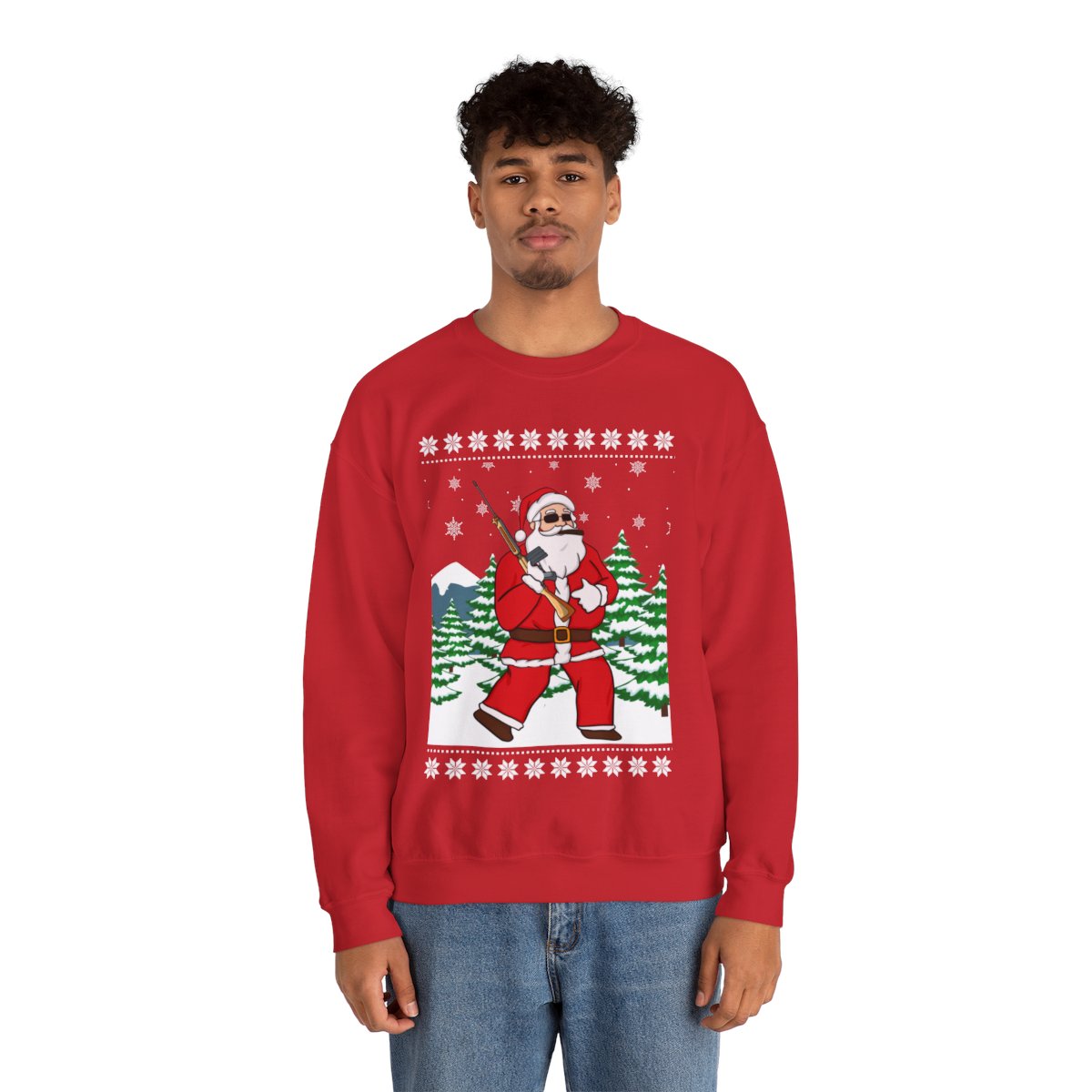 Hunting Santa Christmas Sweatshirt For Men