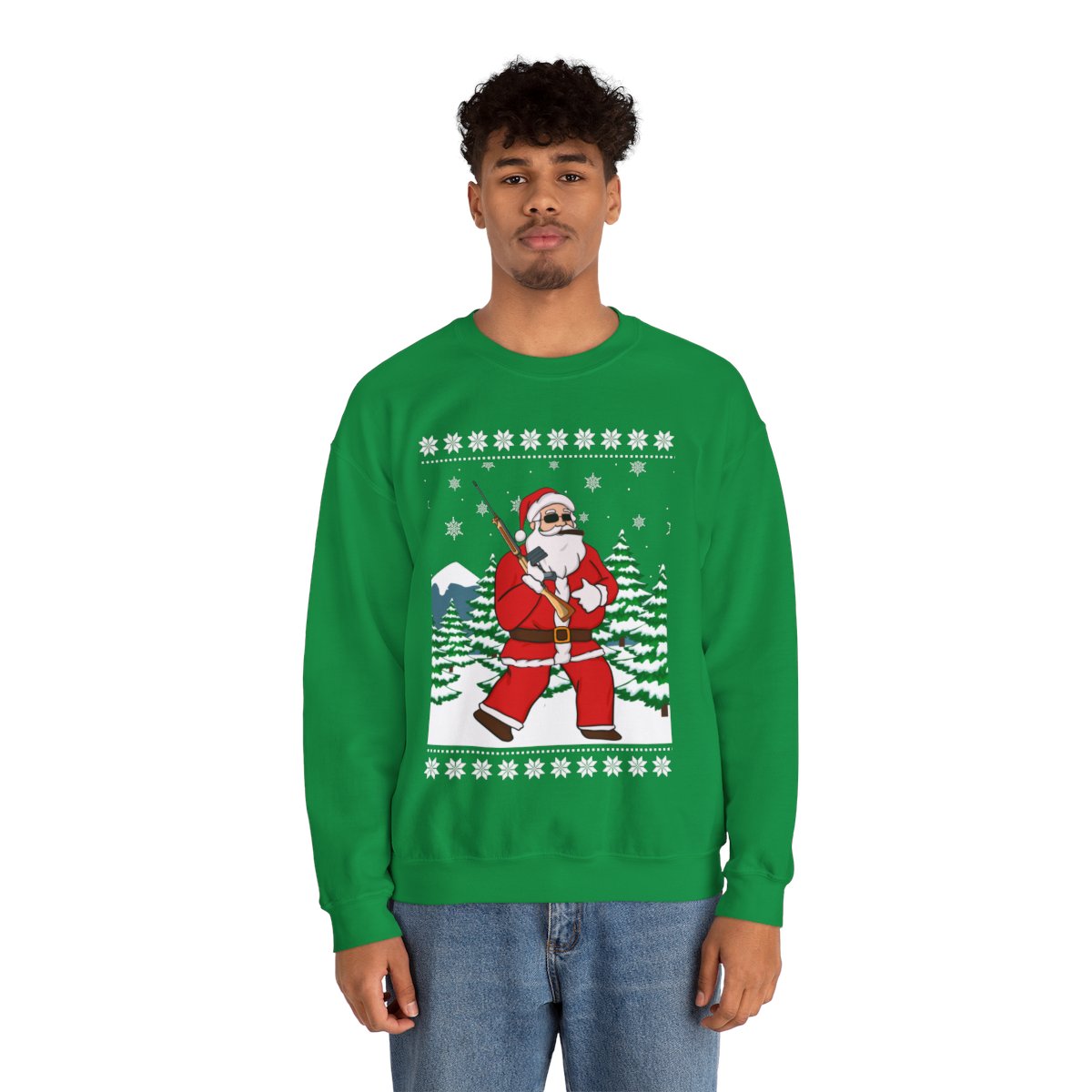 Hunting Santa Christmas Sweatshirt For Men