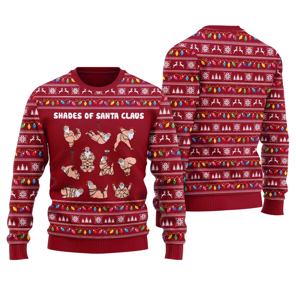 Sexy Shades Of Santa Christmas Sweater Cardinal Red - variant image 1