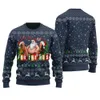I Do It For The Hos Santa Ugly Christmas Sweater Navy - variant image 1