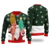 Santa With Sexy Girl Inappropriate Ugly Christmas Sweater Forest Green - variant image 1