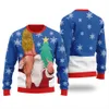 Santa With Sexy Girl Inappropriate Ugly Christmas Sweater Royal - variant image 1
