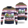 Funny Flamingo Riding Motorbike Ugly Christmas Sweater Navy - variant image 1