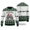 Santa Farm Truck Christmas Sleigh Christmas Sweater Forest Green - variant image 1