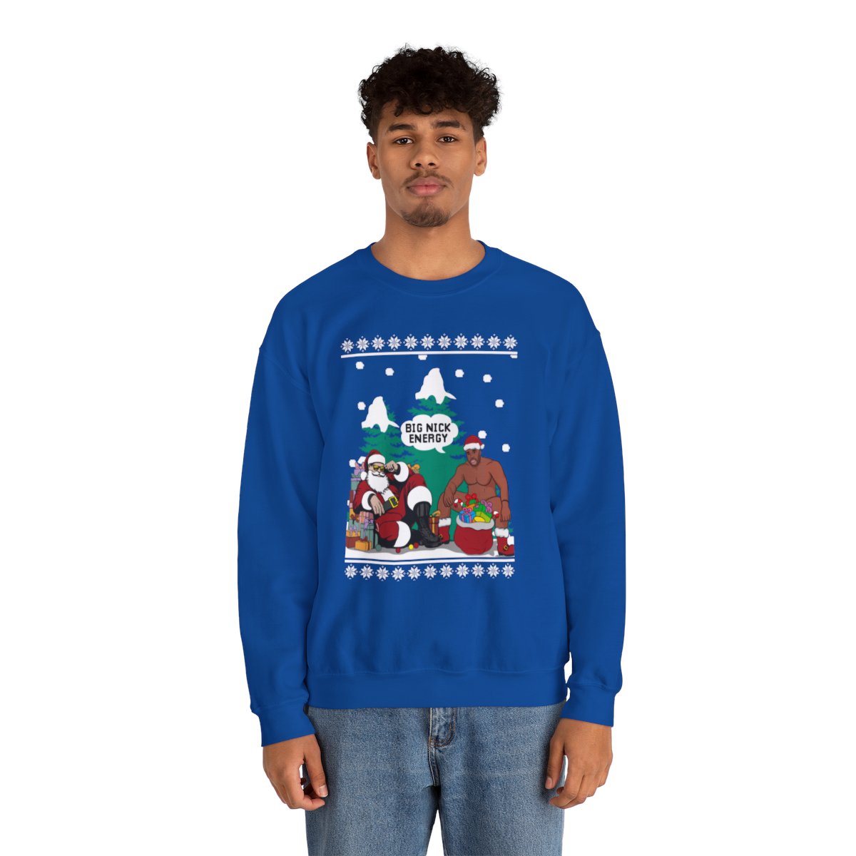 Big Nick Energy Santa Barry Wood Ugly Xmas Sweatshirt - variant image 1