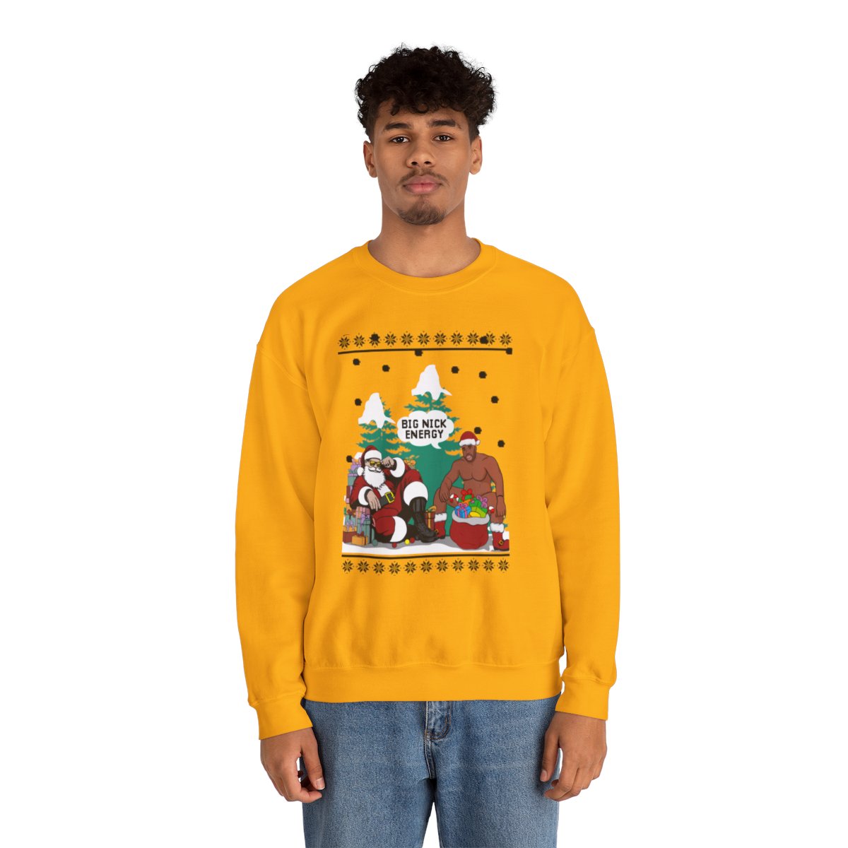 Big Nick Energy Santa Barry Wood Ugly Xmas Sweatshirt