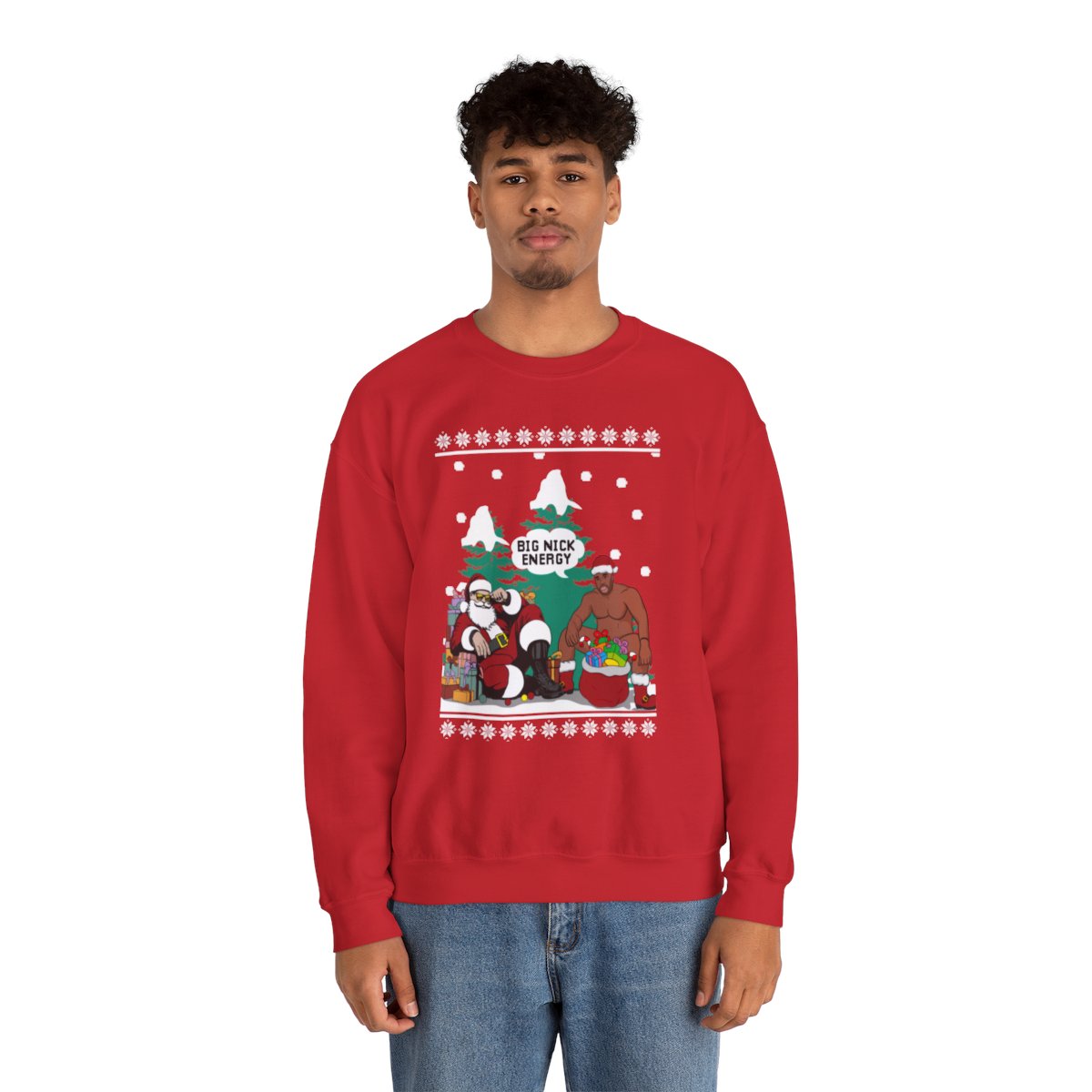 Big Nick Energy Santa Barry Wood Ugly Xmas Sweatshirt