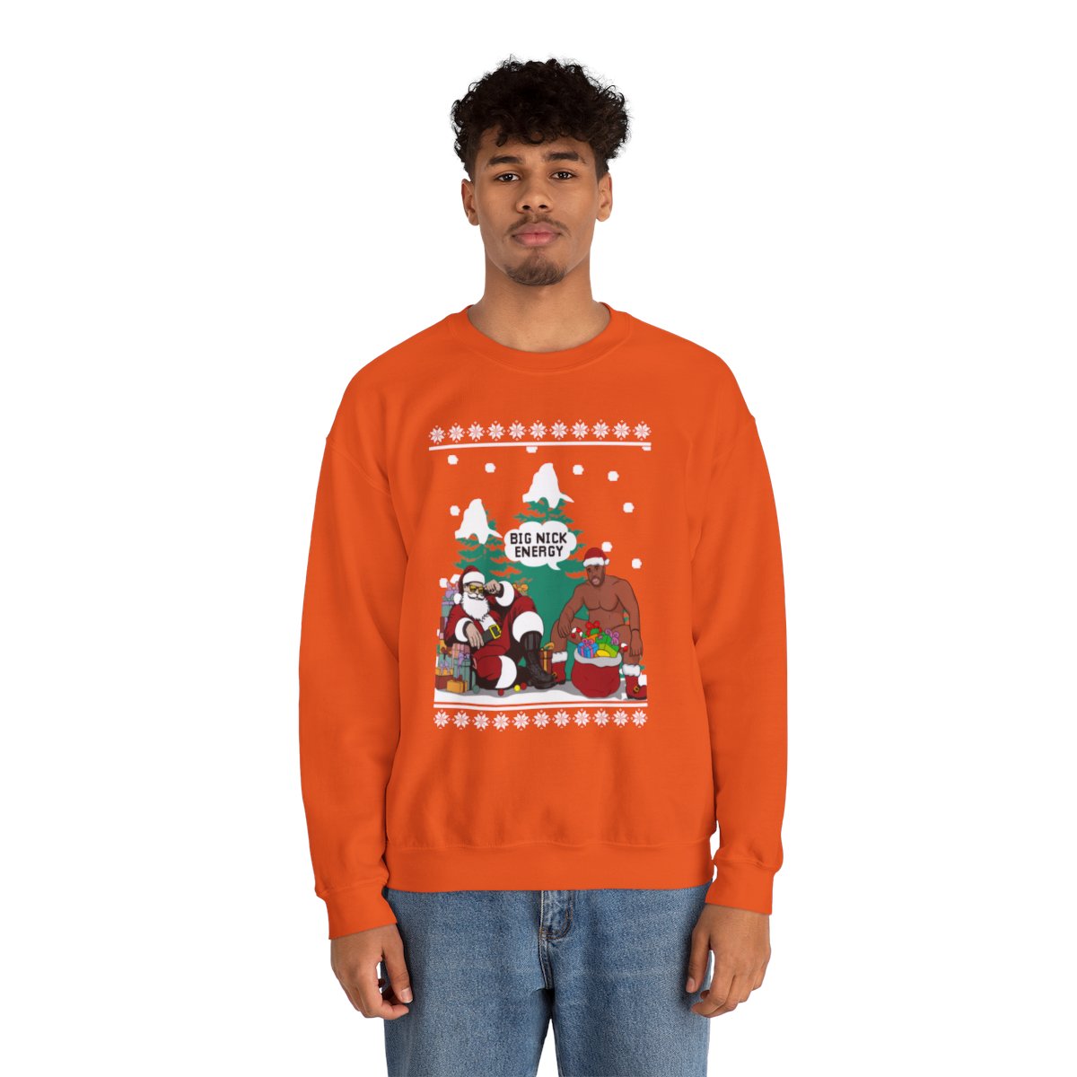 Big Nick Energy Santa Barry Wood Ugly Xmas Sweatshirt