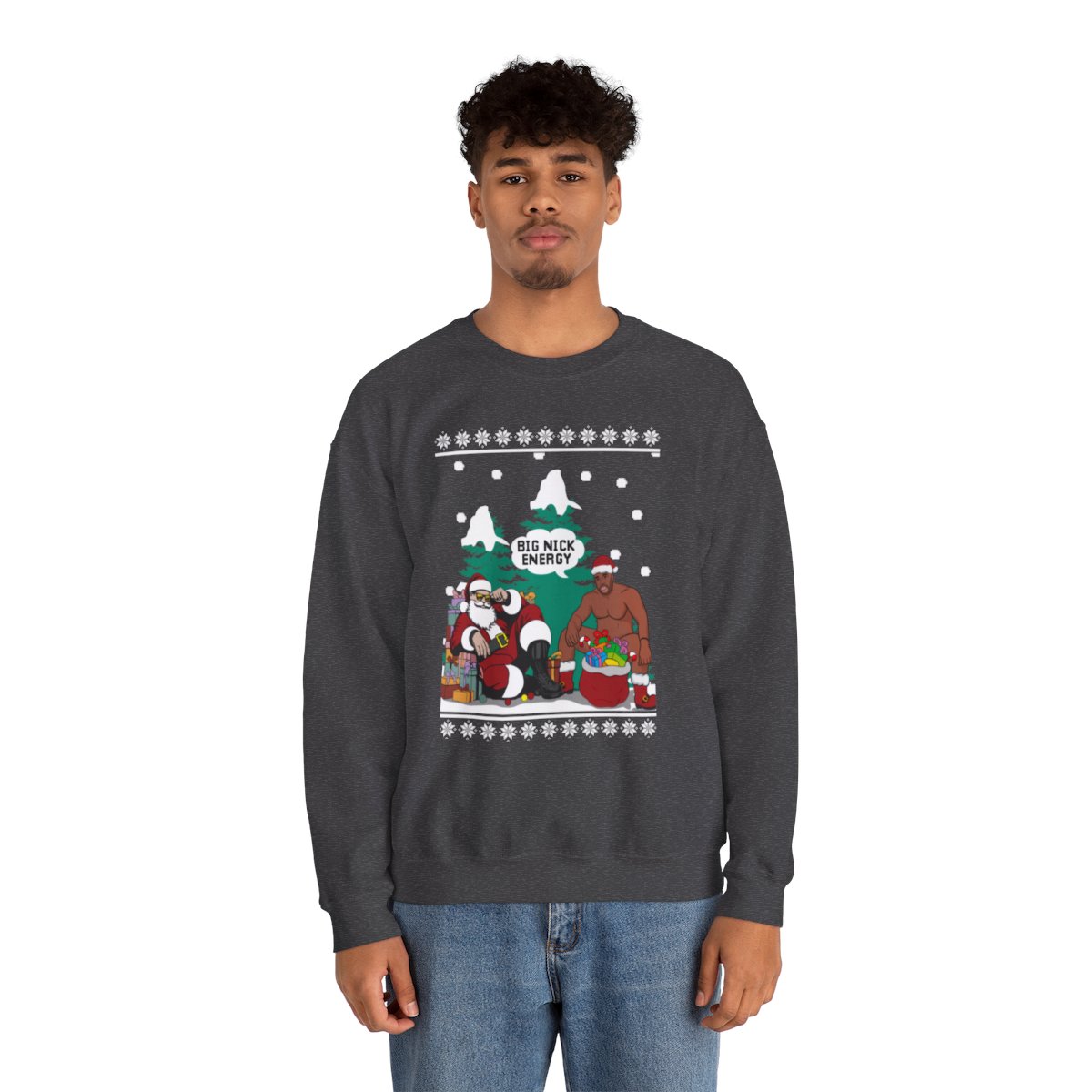 Big Nick Energy Santa Barry Wood Ugly Xmas Sweatshirt