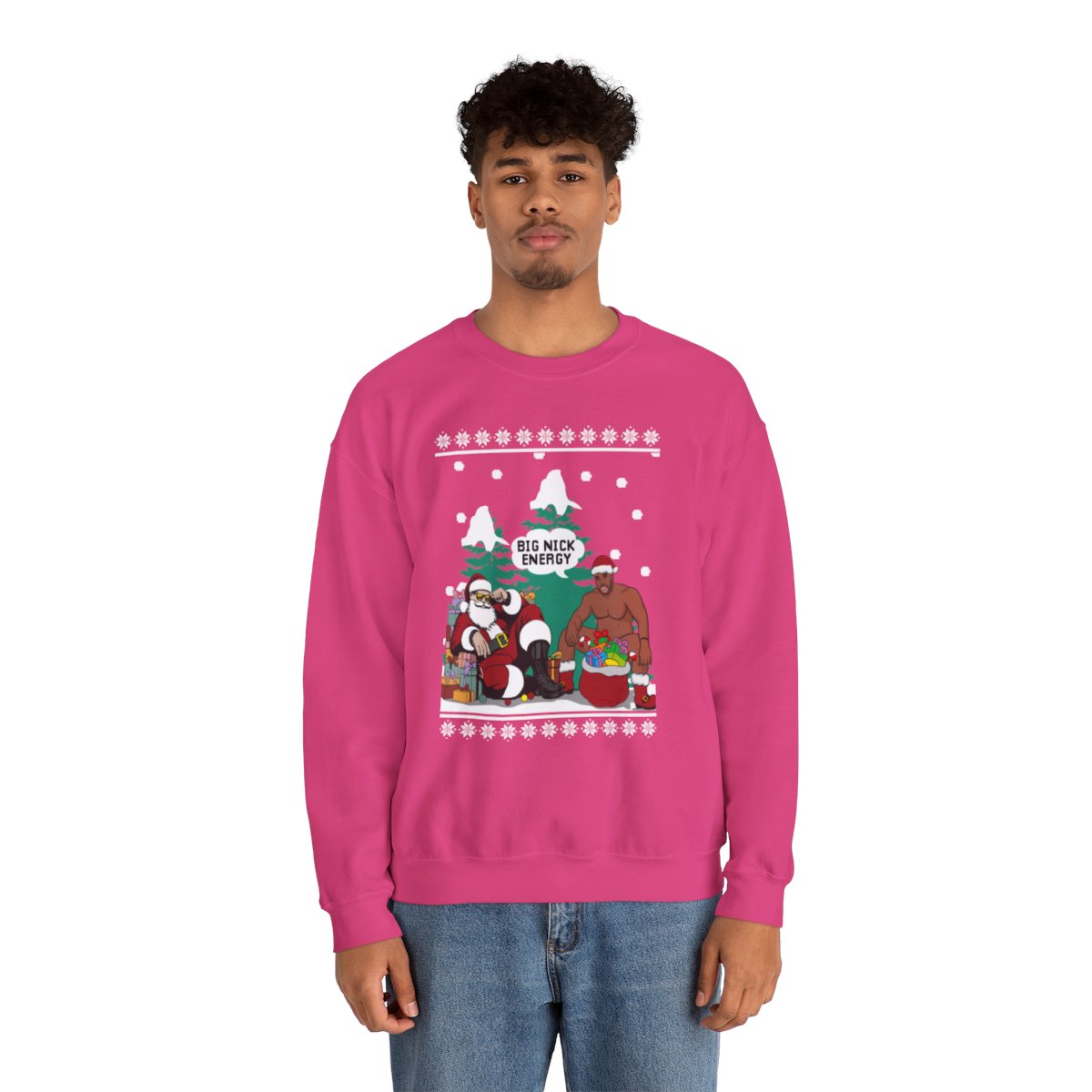 Big Nick Energy Santa Barry Wood Ugly Xmas Sweatshirt