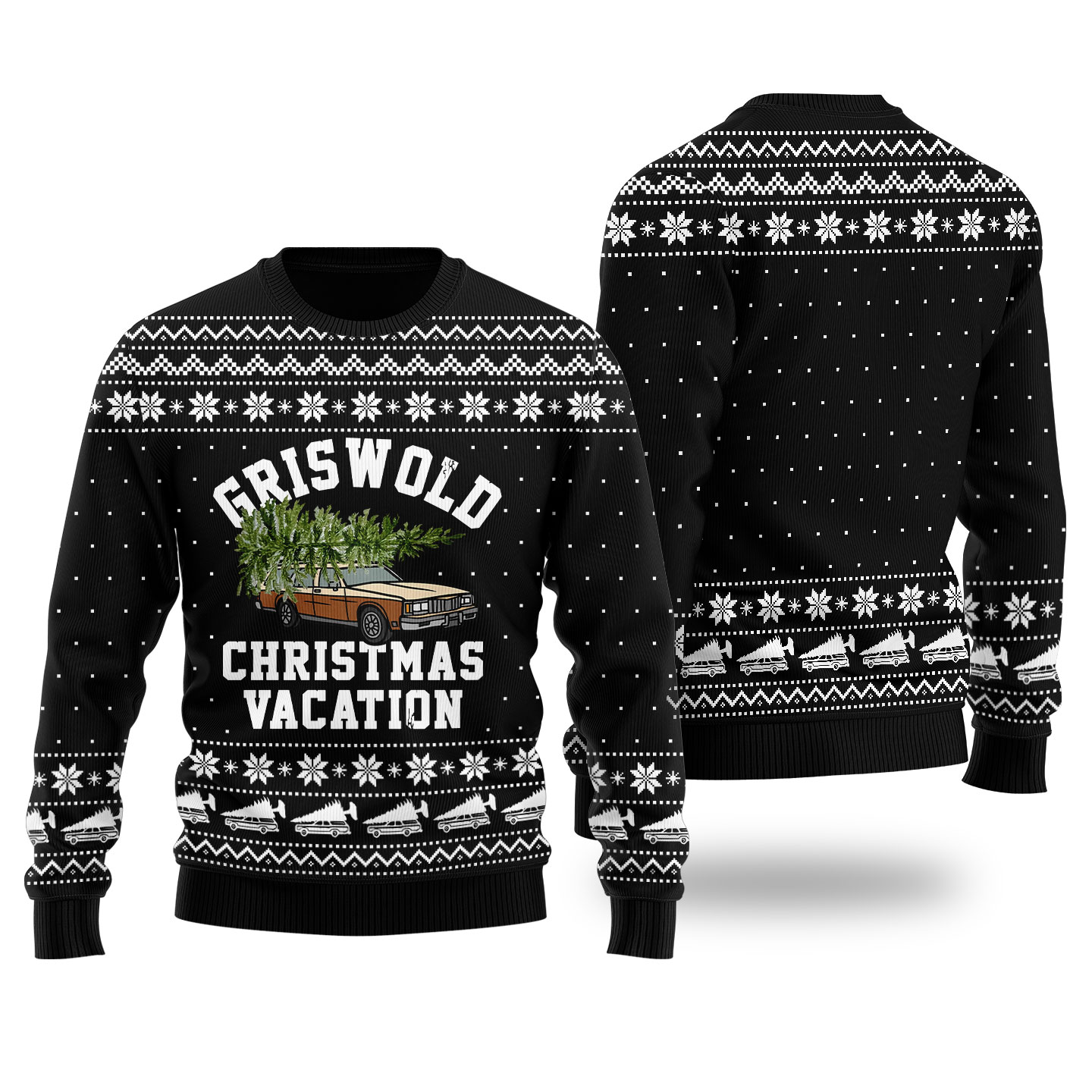 Griswold Family Christmas Vacation Ugly Sweater Black - variant image 1