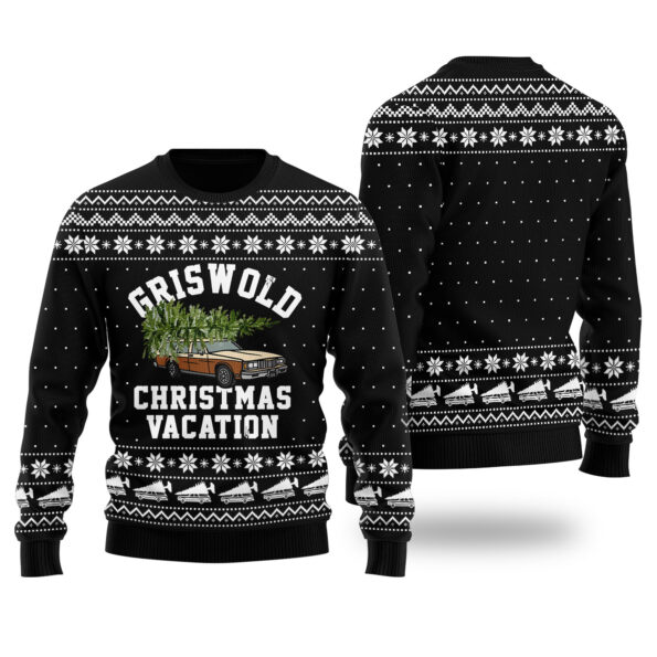 Griswold Family Christmas Vacation Ugly Sweater Black
