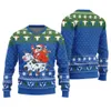 Santa Riding Cow Funny Ugly Christmas Sweater Royal - variant image 1