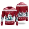 Yeti To Party Funny Ugly Christmas Sweater Cardinal Red - variant image 1