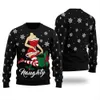 Naughty Santa Girl Christmas Sweater Black - variant image 1