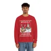 North Swole Reindeer Santa Christmas Sweatshirt For Men