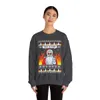 Funny Santa On Fire Ugly Christmas Sweatshirt For Women