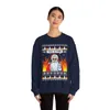 Funny Santa On Fire Ugly Christmas Sweatshirt For Women