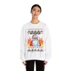 Funny Santa On Fire Ugly Christmas Sweatshirt For Women