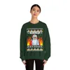 Funny Santa On Fire Ugly Christmas Sweatshirt For Women