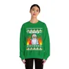 Funny Santa On Fire Ugly Christmas Sweatshirt For Women