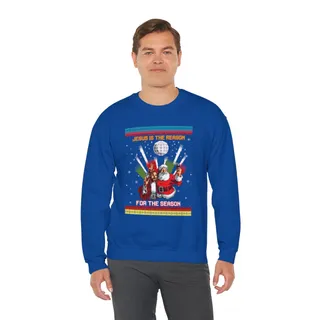 Jesus Is The Reason For The Season Ugly Christmas Sweatshirt For Unisex