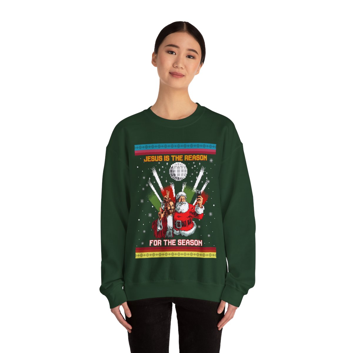 Jesus Is The Reason For The Season Ugly Christmas Sweatshirt For Women