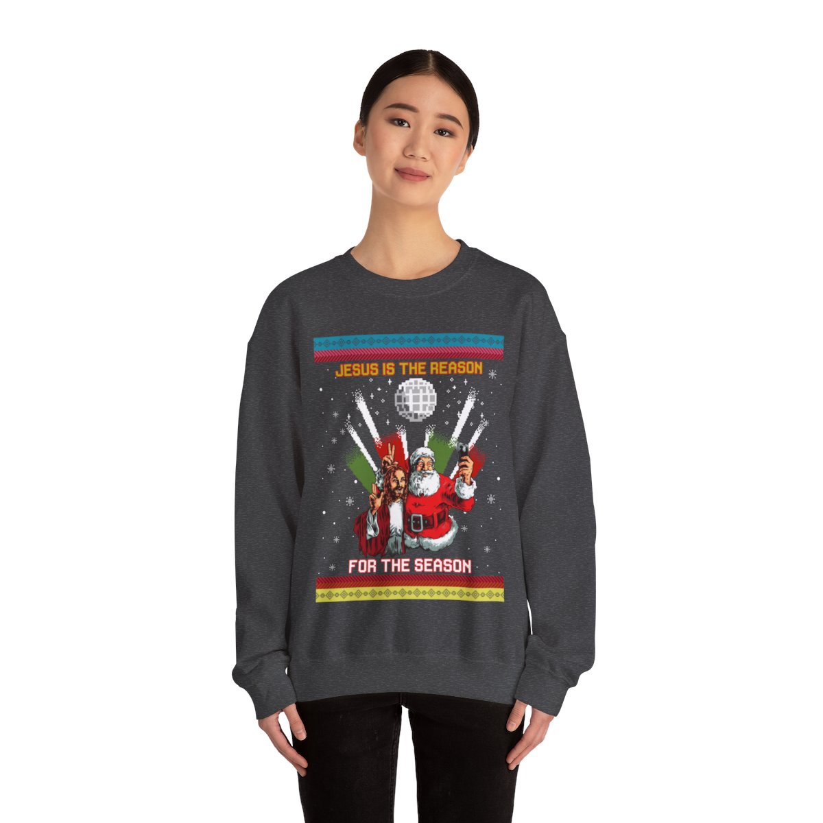 Jesus Is The Reason For The Season Ugly Christmas Sweatshirt For Women