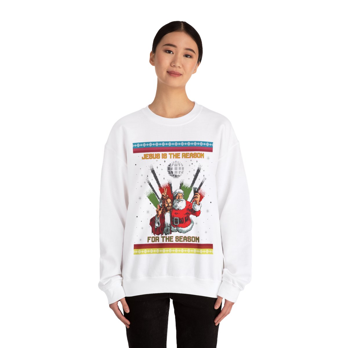 Jesus Is The Reason For The Season Ugly Christmas Sweatshirt For Women