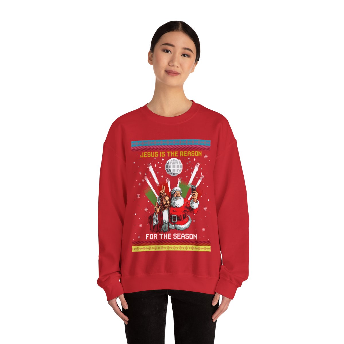 Jesus Is The Reason For The Season Ugly Christmas Sweatshirt For Women