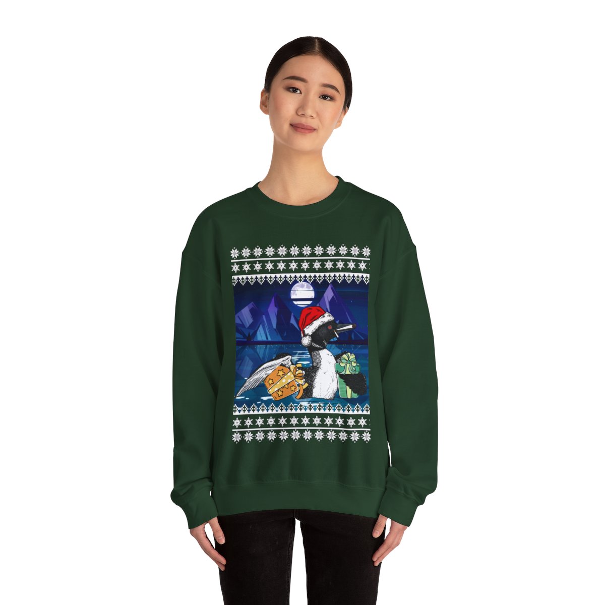 Leave Me A Loon Funny Ugly Christmas Sweatshirt For Women