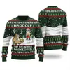 North Swole Reindeer Santa Christmas Sweater Forest Green - variant image 1