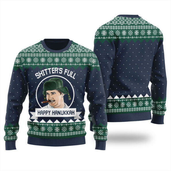 Hanukkah National Lampoon's Christmas Vacation Sweater Navy