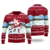 Santa Playing Hockey Canada Ugly Christmas Sweater Cardinal Red - variant image 1