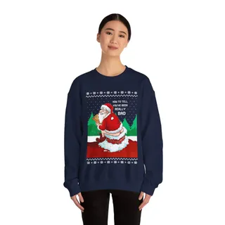 Naughty Santa Women's Ugly Christmas Sweatshirt